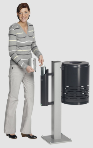 VAR Collecteur de déchets/cendrier Kombination AG 101, anthracite/argent