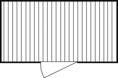Säbu Conteneur de stockage galvanisé FLADAFI® avec porte battante