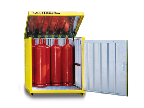 Cabine pour bouteilles de gaz avec toit rabattable
