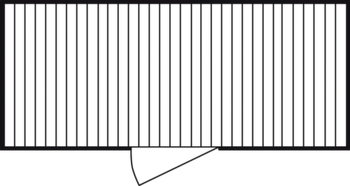 Säbu Conteneur de stockage galvanisé FLADAFI® avec porte battante