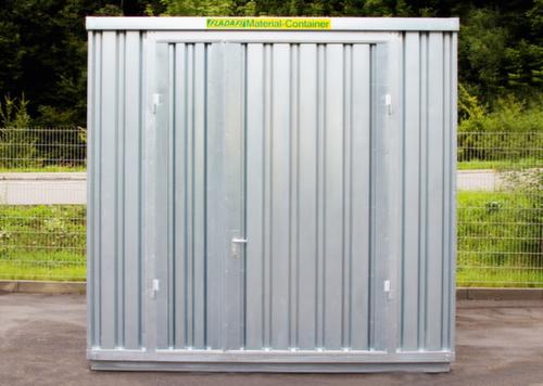 Säbu Conteneur de stockage galvanisé grand volume XXL avec plancher en bois