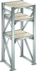 LISTA Rayonnage extensible pour charges lourdes avec 3 niveaux