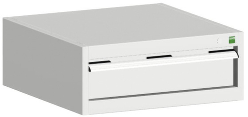 bott Armoire à tiroirs cubio surface de base 650x525 mm, 1 tiroir(s), RAL7035 gris clair/RAL7035 gris clair