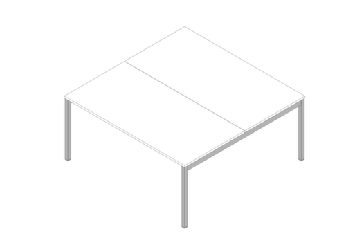 Quadrifoglio Bureau Bench à hauteur réglable Practika avec 2 plans de travail