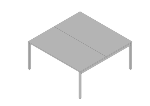 Quadrifoglio Bureau Bench à hauteur réglable Practika avec 2 plans de travail