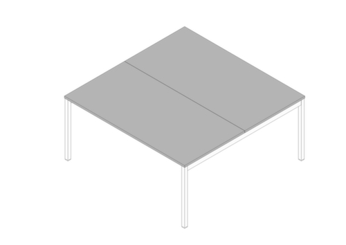 Quadrifoglio Bureau Bench à hauteur réglable Practika avec 2 plans de travail