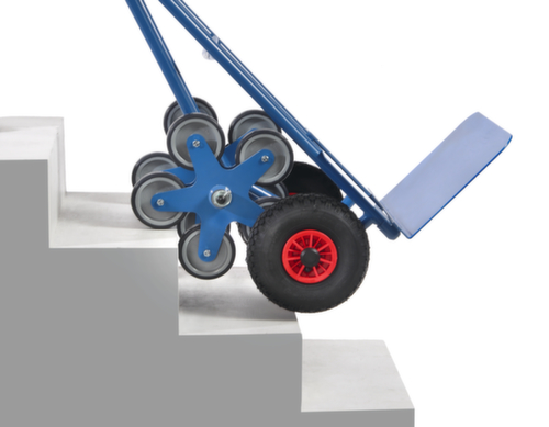 fetra Diable pour escaliers 5 étoiles, force 200 kg, largeur de pelle 480 mm, bandage air