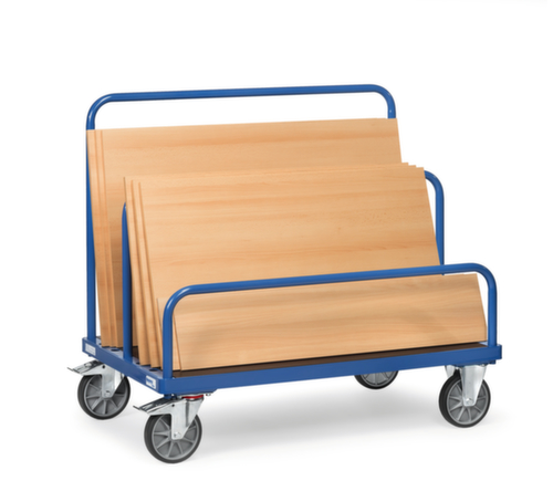 fetra Chariot porte-panneaux sans étrier, force 1200 kg, plateau longueur x largeur 1200 x 800 mm