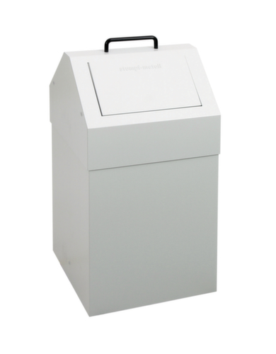 stumpf Conteneur de matériaux recyclables ignifugés, 45 l, RAL7035 gris clair, couvercle RAL7035 gris clair