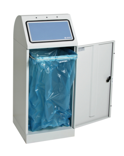 stumpf Collecteur de recyclage Flex M avec grande trappe d'insertion, 70 l, RAL7035 gris clair