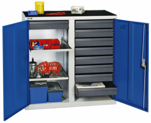 stumpf armoire à outils basse Serie 3000 avec étagères coulissantes + tiroirs, largeur 1000 mm