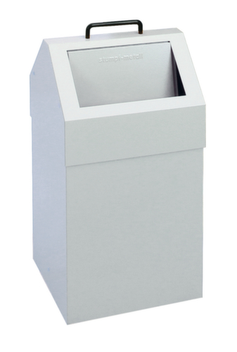 stumpf Conteneur de matériaux recyclables ignifugés, 45 l, RAL7035 gris clair, couvercle RAL7035 gris clair
