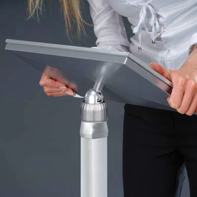 Franken Porte-affiche inclinable, hauteur 910 - 1250 mm