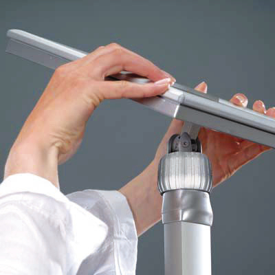 Franken Porte-affiche inclinable, hauteur 910 - 1250 mm