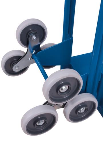 VARIOfit Diable pour escaliers 3 étoiles, force 200 kg, largeur de pelle 320 mm, bandage caoutchouc plein