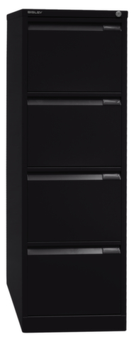 Bisley Armoire pour dossiers suspendus, 4 extensions, noir/noir