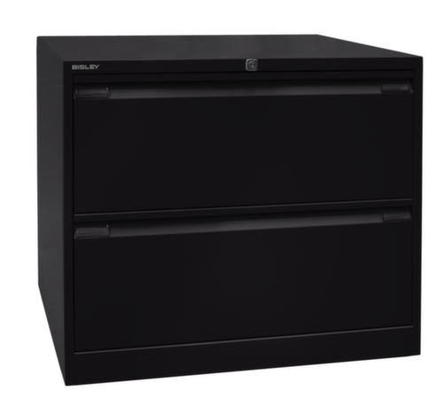 Bisley Armoire pour dossiers suspendus, 2 extensions, noir/noir