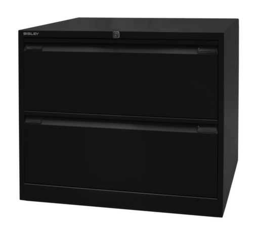 Bisley Armoire pour dossiers suspendus, 2 extensions, noir/noir