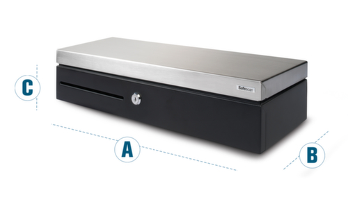 Safescan Tiroir-caisse SD-4617S, hauteur x longueur x largeur 100 x 460 x 170 mm