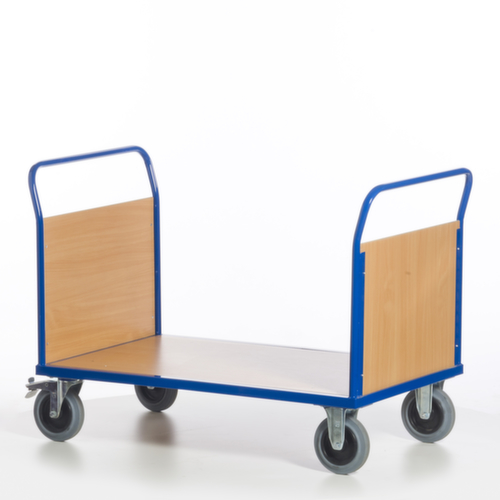 Rollcart Chariot à double ridelle, force 600 kg, plateau longueur x largeur 1200 x 800 mm