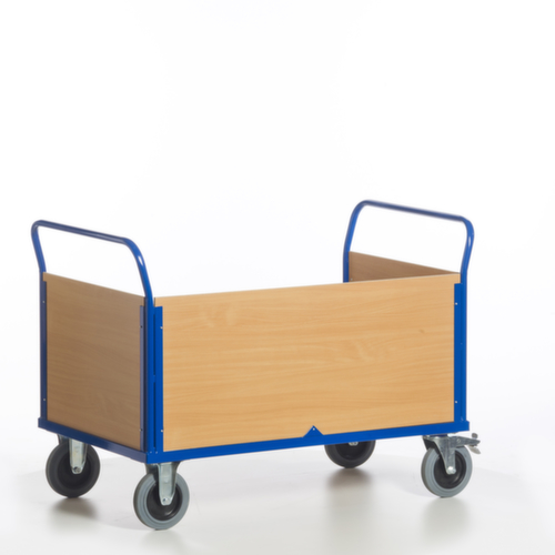 Rollcart Chariot à trois ridelles, force 600 kg, plateau longueur x largeur 1200 x 780 mm