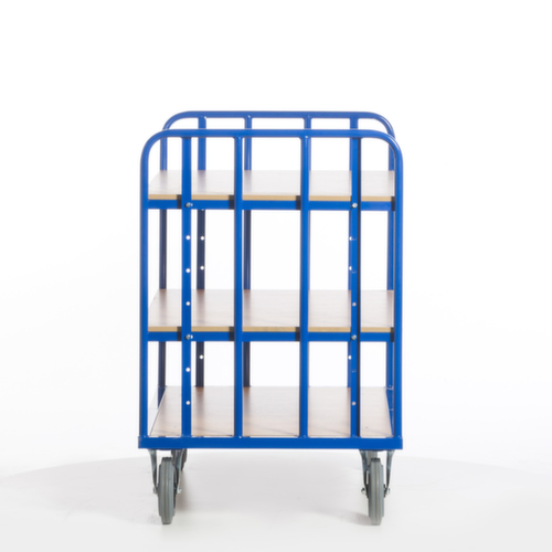 Rollcart Chariot à étagères avec parois latérales en tube d'acier
