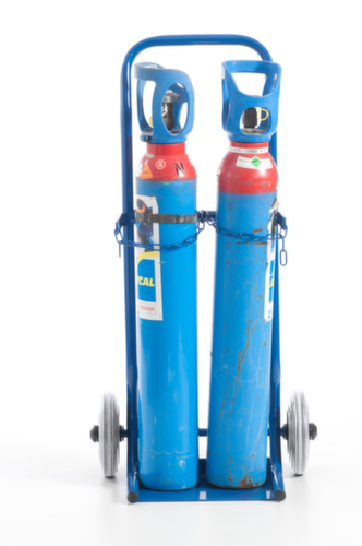 Rollcart Chariot à bouteilles, pour 2x10 l bouteille, bandage TPE