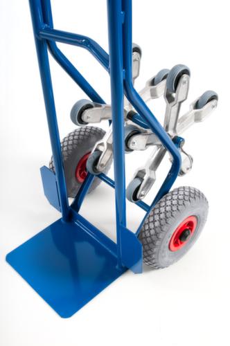 Rollcart Diable pour escaliers 5 étoiles, force 150 kg, largeur de pelle 300 mm, bandage air