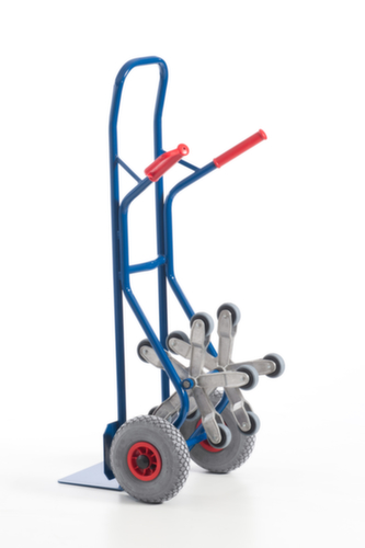 Rollcart Diable pour escaliers 5 étoiles, force 150 kg, largeur de pelle 300 mm, bandage air
