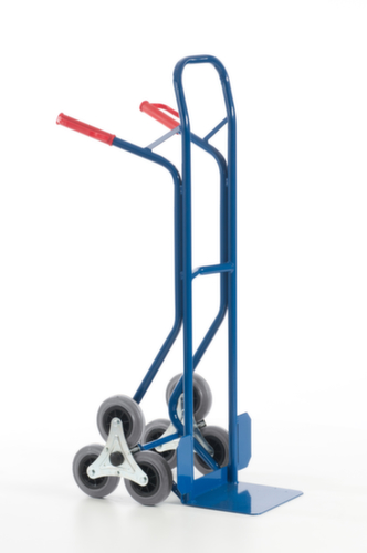 Rollcart Diable pour escaliers 3 étoiles, force 150 kg, largeur de pelle 300 mm, bandage TPE