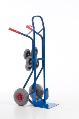 Rollcart Diable pour escaliers 3 étoiles, force 150 kg, largeur de pelle 300 mm, bandage air