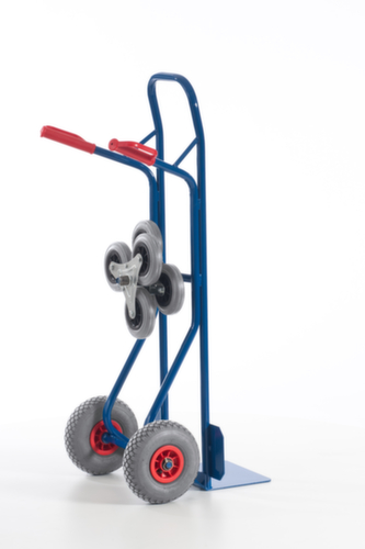 Rollcart Diable pour escaliers 3 étoiles, force 150 kg, largeur de pelle 300 mm, bandage air