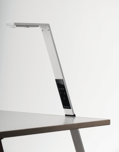 Luctra Lampadaire à DEL sans câble Flex avec lumière biologiquement active, lumière lumière blanc froid à blanc chaud biologiquement active, argent