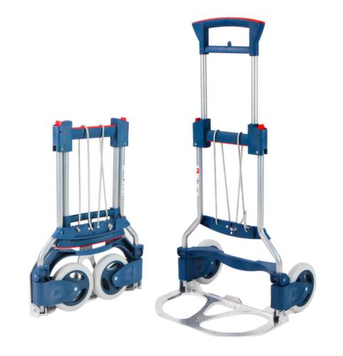 RuXXac diable de manutention en aluminium rabattable Business, force 125 kg, polymère bandage