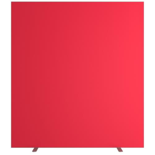 Paperflow Cloison avec revêtement en tissu sur deux côtés, hauteur x largeur 1740 x 1600 mm, paroi rouge
