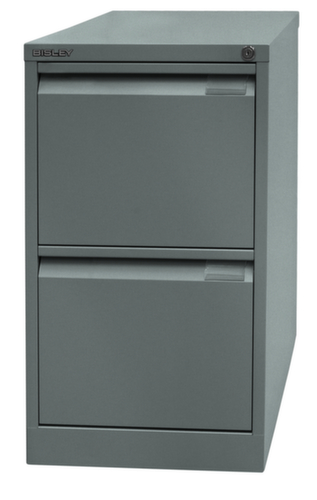 Bisley Armoire pour dossiers suspendus, 2 extensions, argent/argent