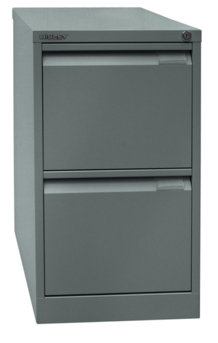 Bisley Armoire pour dossiers suspendus, 2 extensions, argent/argent