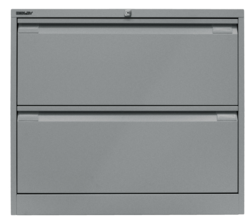 Bisley Armoire pour dossiers suspendus, 2 extensions, argent/argent