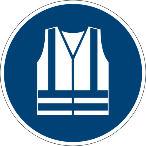 Durable Signe de commande, autocollant pour sol, antidérapant