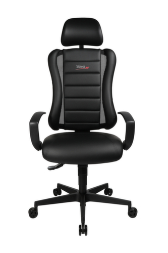 Topstar Siège de bureau pivotant Sitness Racer RS mit AL "Q3" + KS avec appui-tête, noir