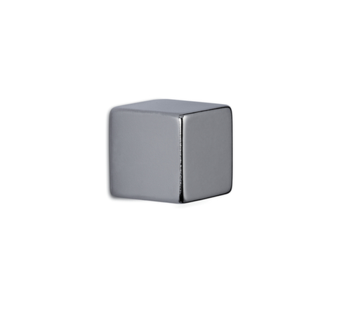 Aimant cube, argent clair, hauteur x largeur x profondeur 15 x 15 x 15 mm