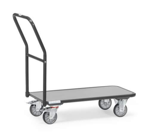 fetra Chariot avec barre de poussée GREY EDITION, force 250 kg, plateau longueur x largeur 1000 x 600 mm