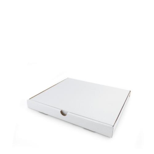 Carton d'expédition plat blanc, 1 onde, 305 x 222 x 25 mm