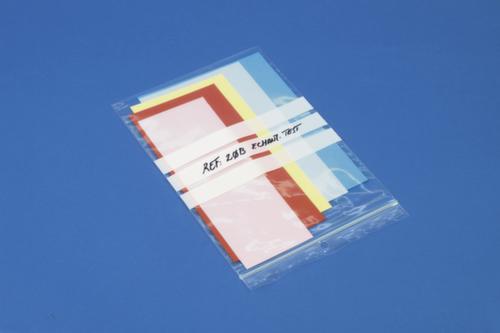 Sachet à fermeture à pression avec lignes inscriptibles, 50 µm, longueur x largeur 400 x 300 mm