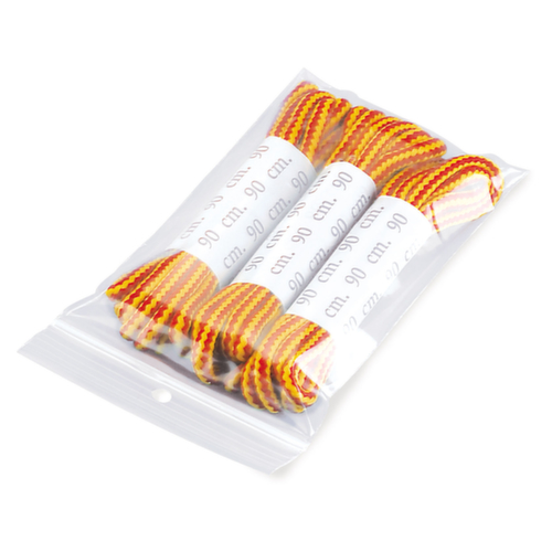 Sachet à fermeture à pression avec lignes inscriptibles, 50 µm, longueur x largeur 400 x 300 mm