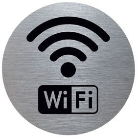 Plaque de porte ronde Tello, « Wi-Fi »