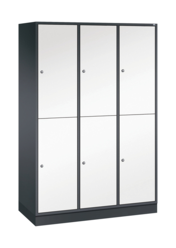C+P Armoire vestiaire grand volume à deux niveaux Intro, largeur de compartiment 360 mm