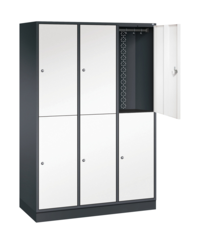 C+P Armoire vestiaire grand volume à deux niveaux Intro, largeur de compartiment 360 mm