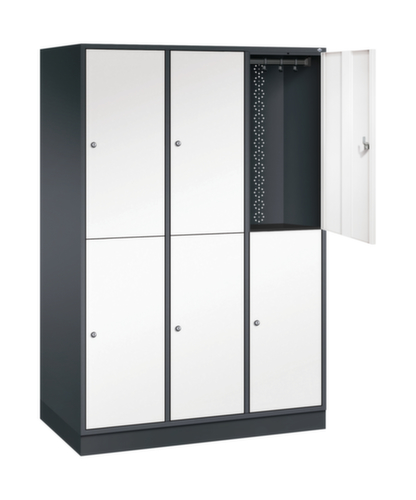 C+P Armoire vestiaire grand volume à deux niveaux Intro, largeur de compartiment 360 mm