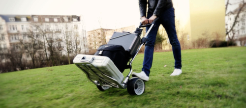 RuXXac diable de manutention en aluminium rabattable Cross, force 100 kg, polymère bandage